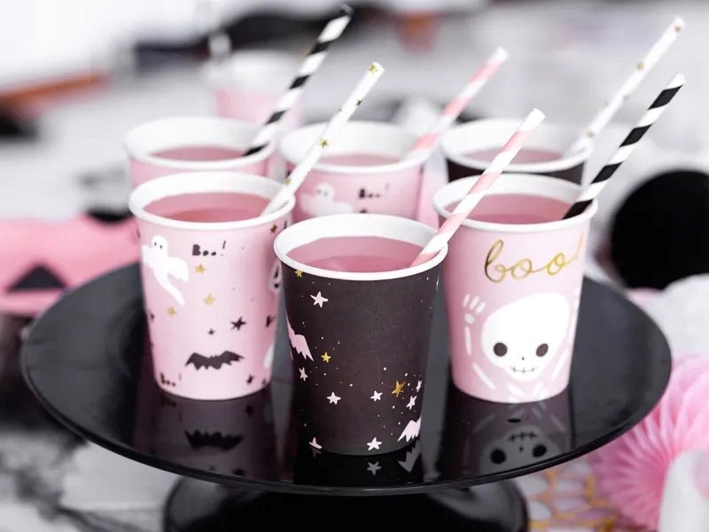 KUBECZKI papierowe na HALLOWEEN - BOO! 6 szt. kubki Pojemność 220 ml