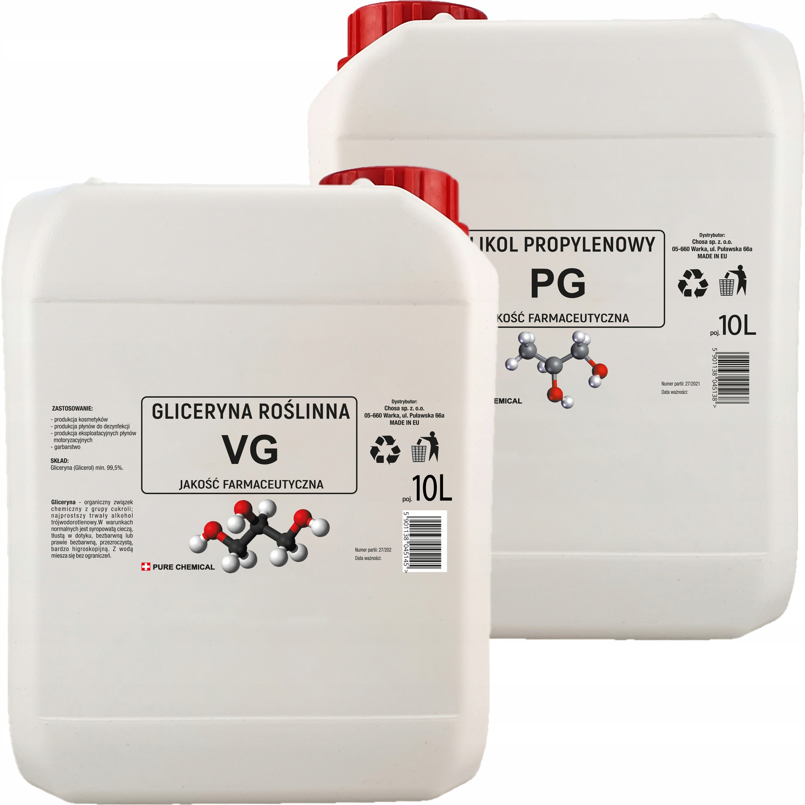 

Zestaw Gliceryna Glikol Pg Vg 20L 24kg