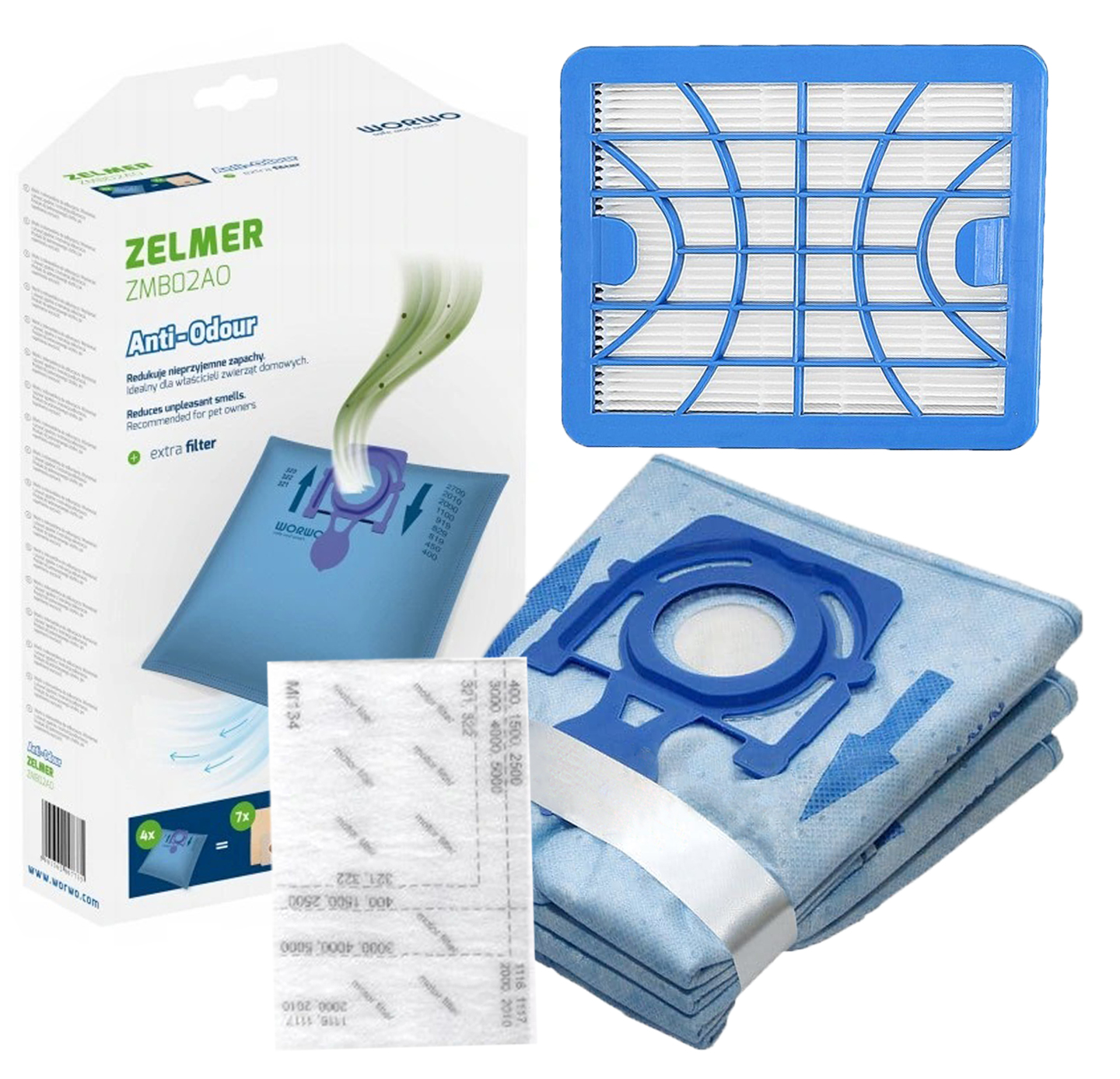

Worki Do Zelmer Elf 321.5 Antyalergiczne +filtry