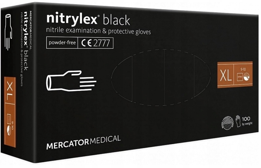 

100xXL Rękawiczki nitrylowe Nitrylex Black czarne