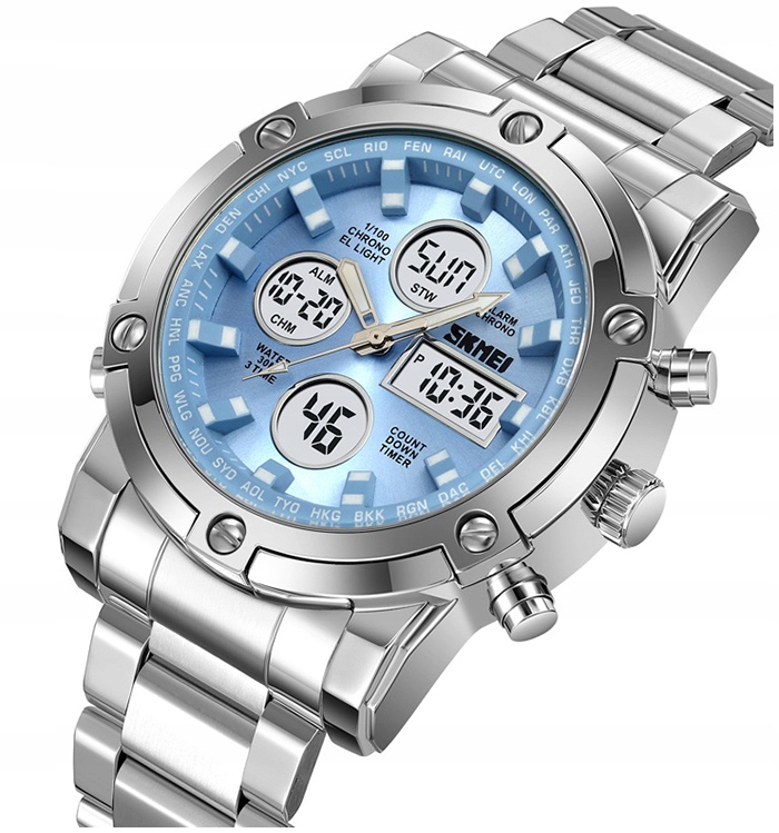 Pánské hodinky Skmei skm.125561b.mn masivní náramek, mnoho funkcí