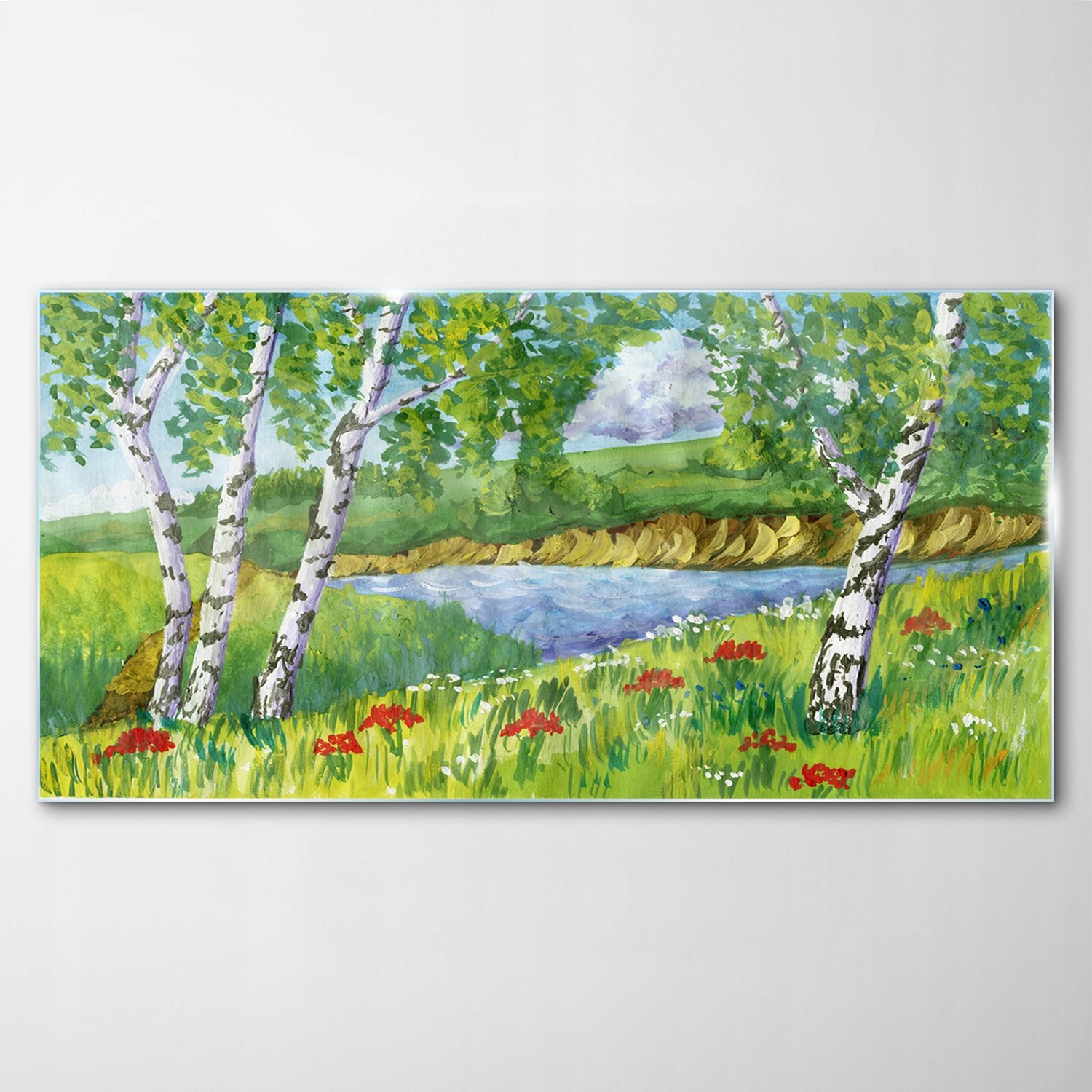 Tvrdený sklenený obraz Breza Stromy Les 100x50