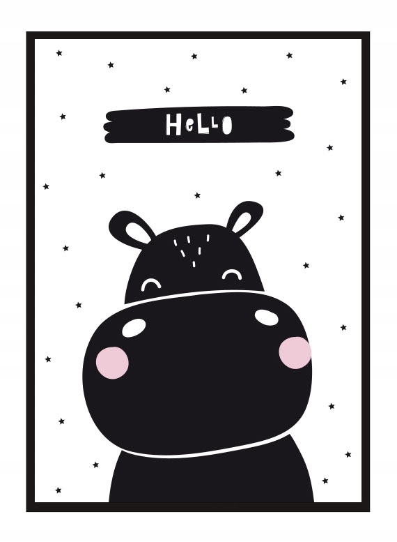 

Obraz Plakat W Ramie 33x43 cm Hipcio Scandi PD342