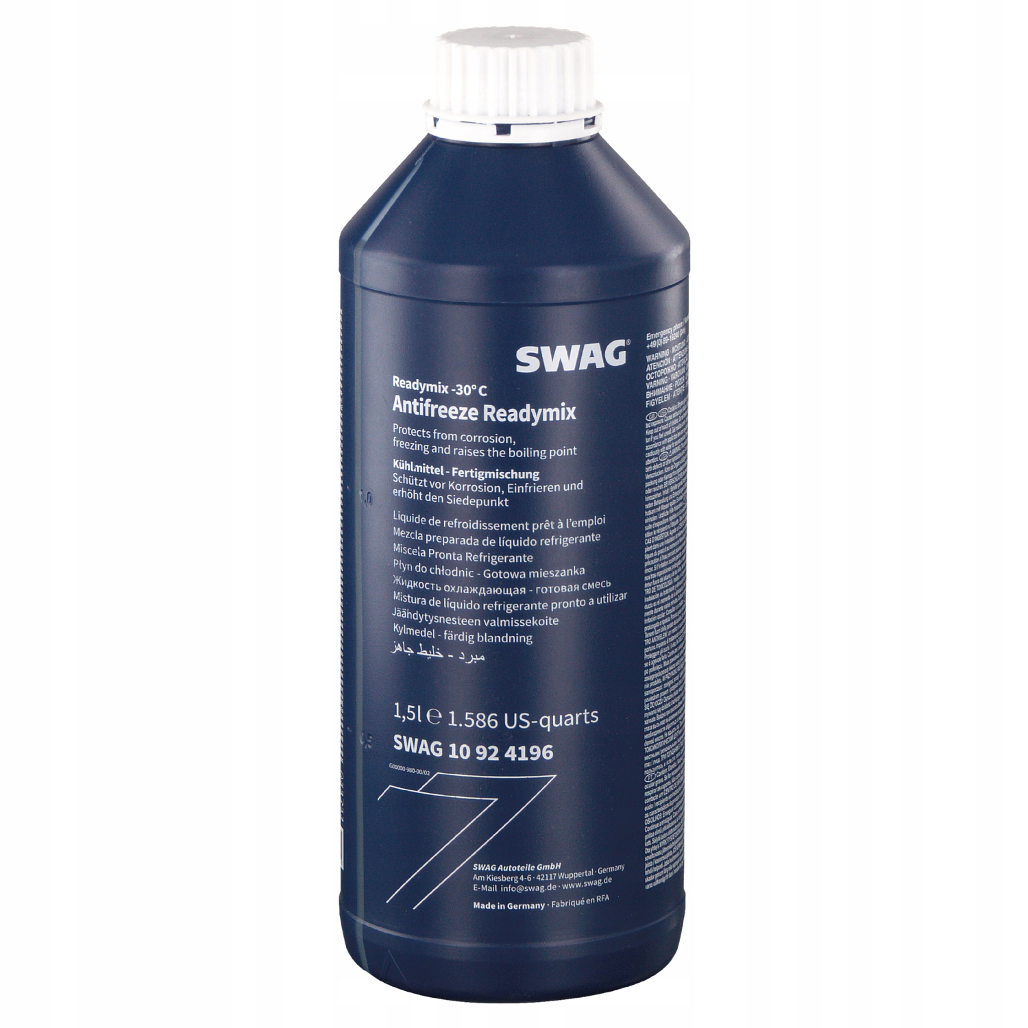 SWAG 10924196 PŁYN DO CHŁOD 1,5L NIEBIESKI