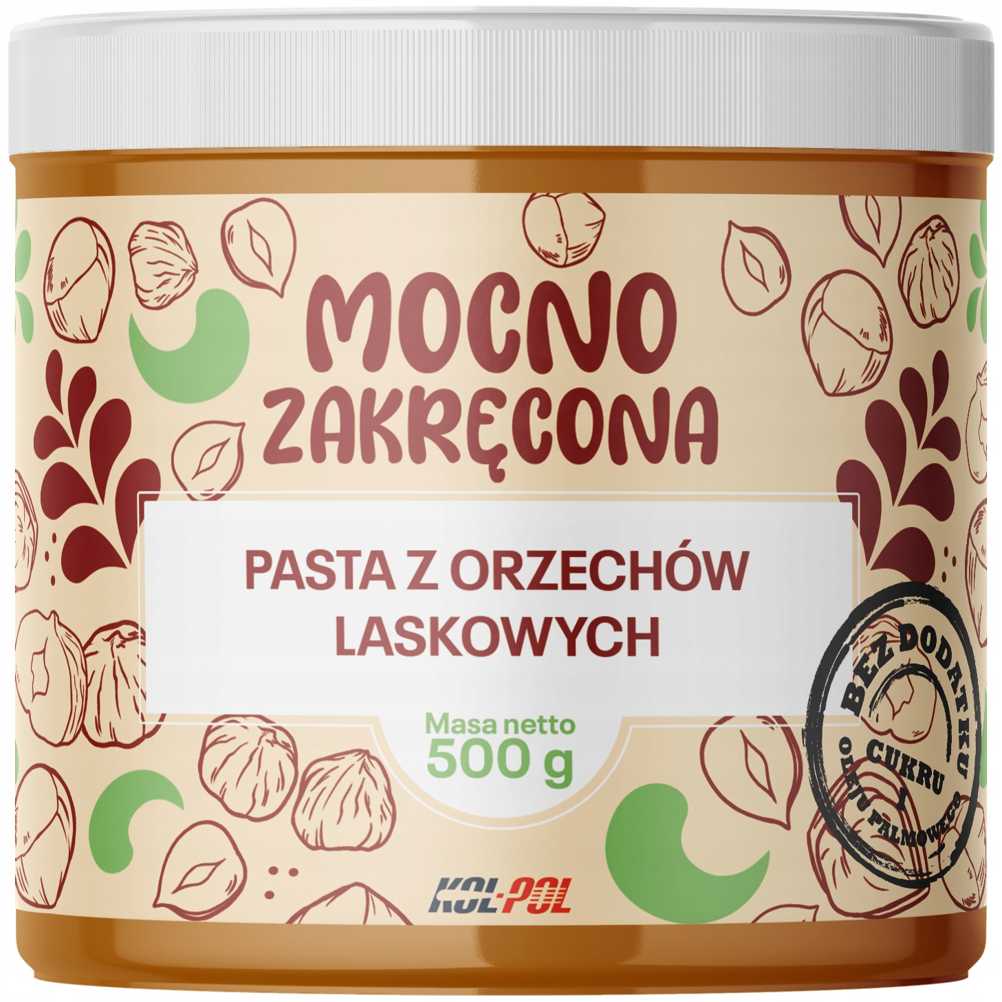 Pasta Z Lískových Ořechů 500 g Ořechový krém 100% přírodní Kol-Pol