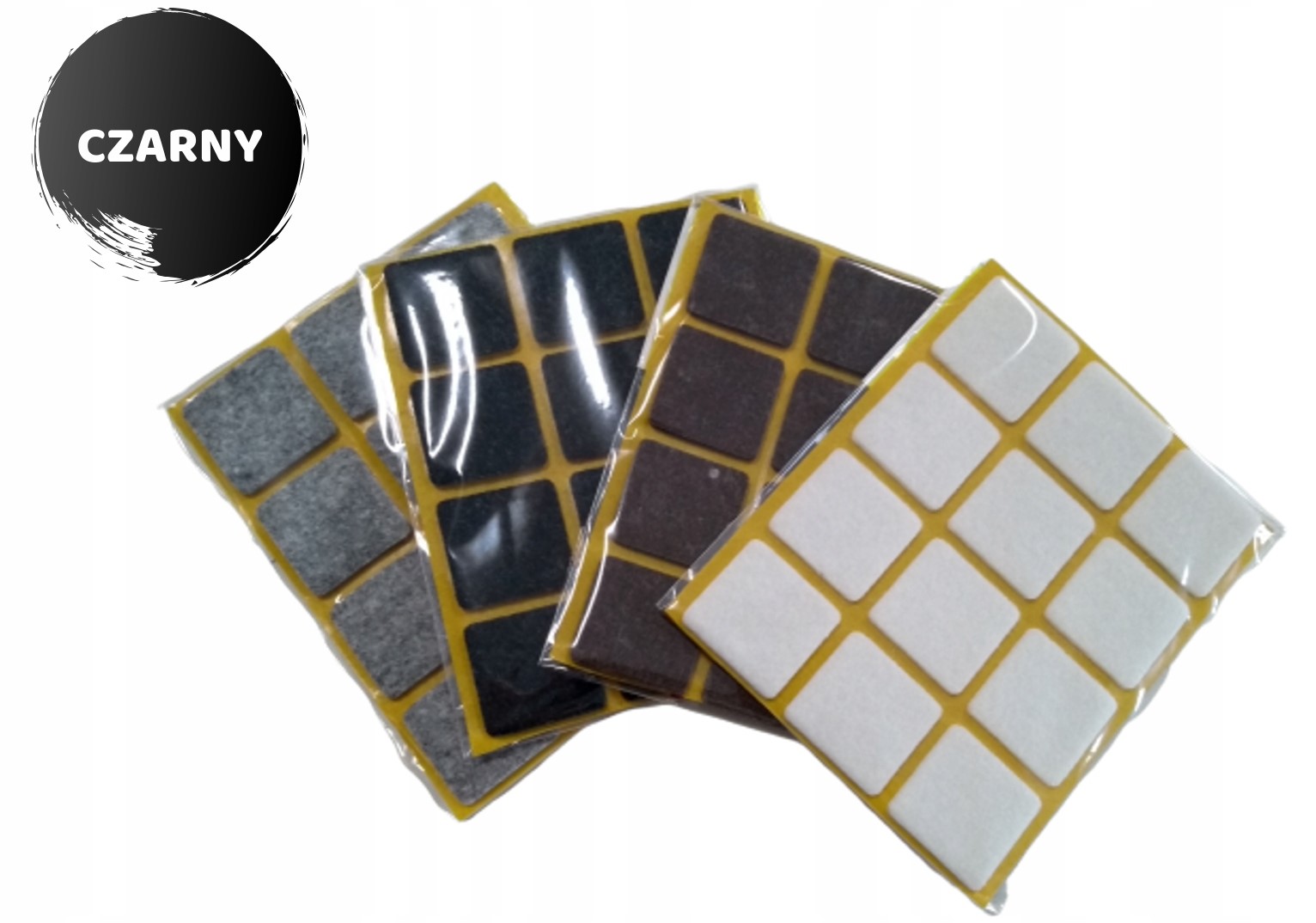 

Podkładki Filcowe Samoprzylepne Czarny Kwadrat 12S