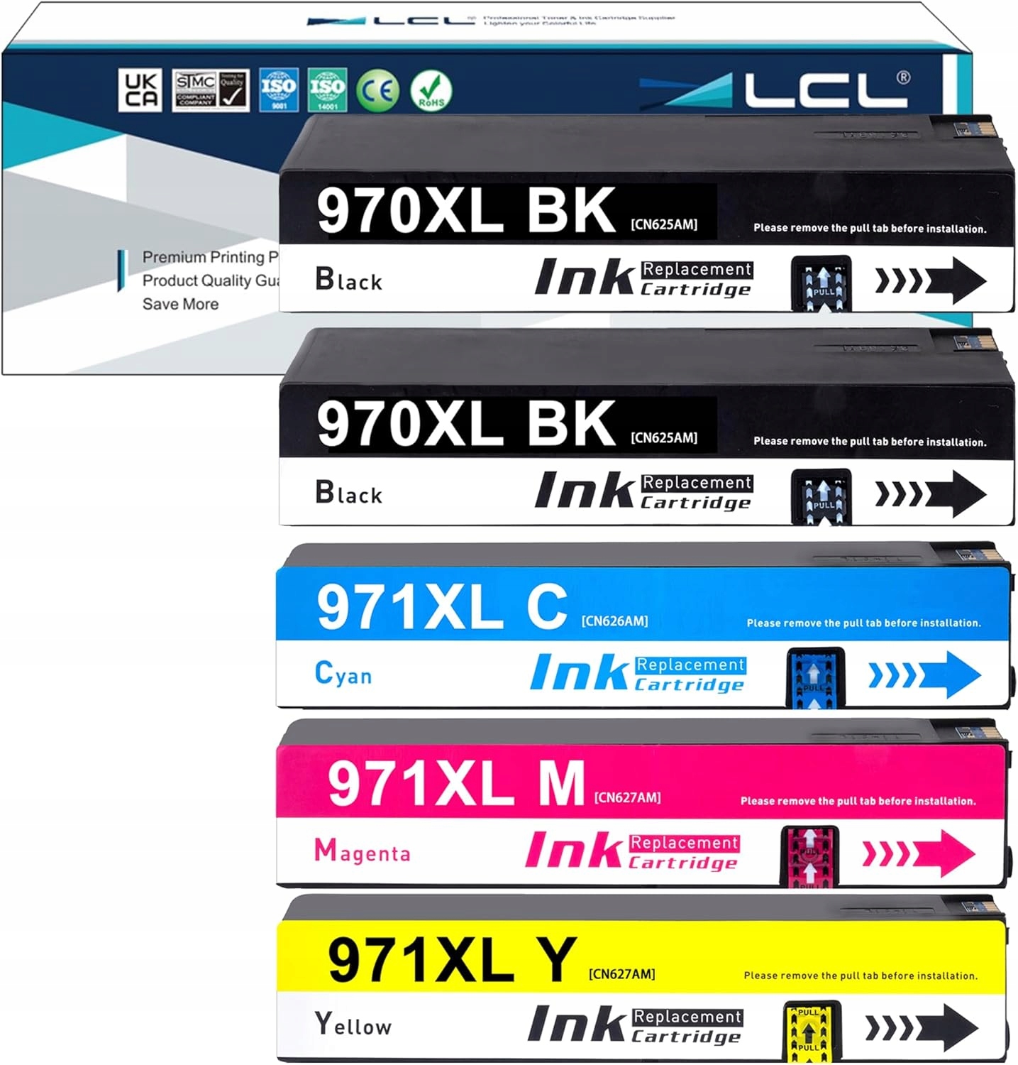 Náhradný atrament LCL 913A pre Hp PageWide 352dw 377dw 452dn (5PK)