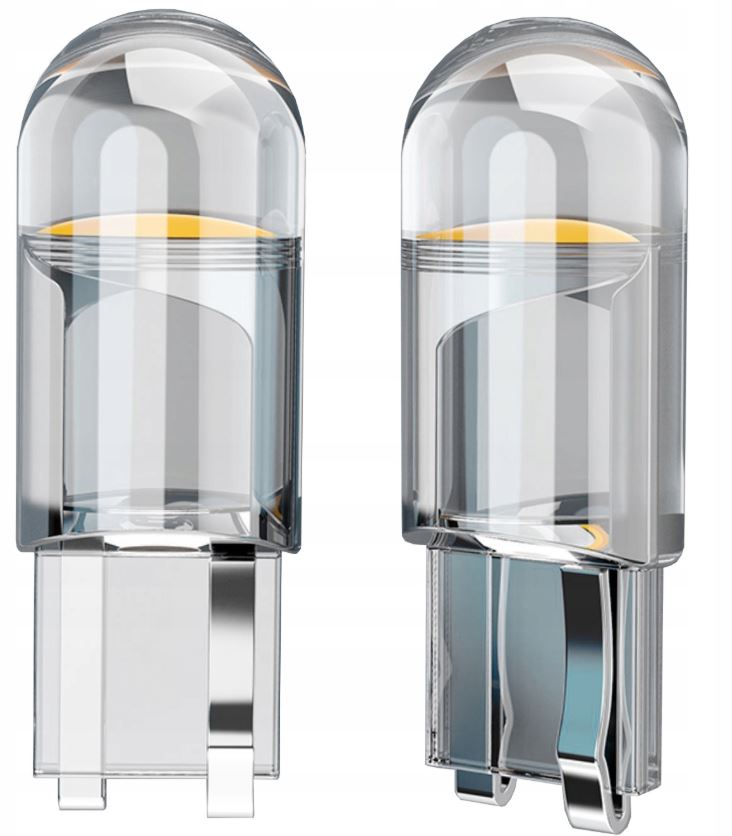 Żarówka Led Cob 360° W5W T10 Krystaliczna Biała Clear Ledowa White 12V