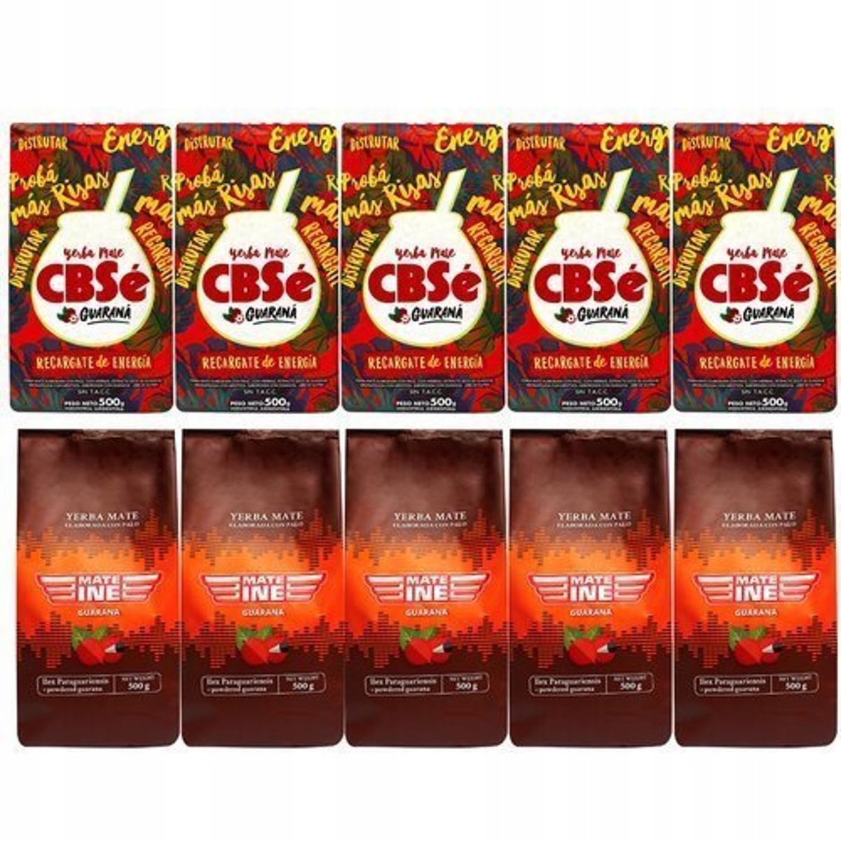 Yerba Mate CBSe Mateine Guarana 10x 500g 5kg
