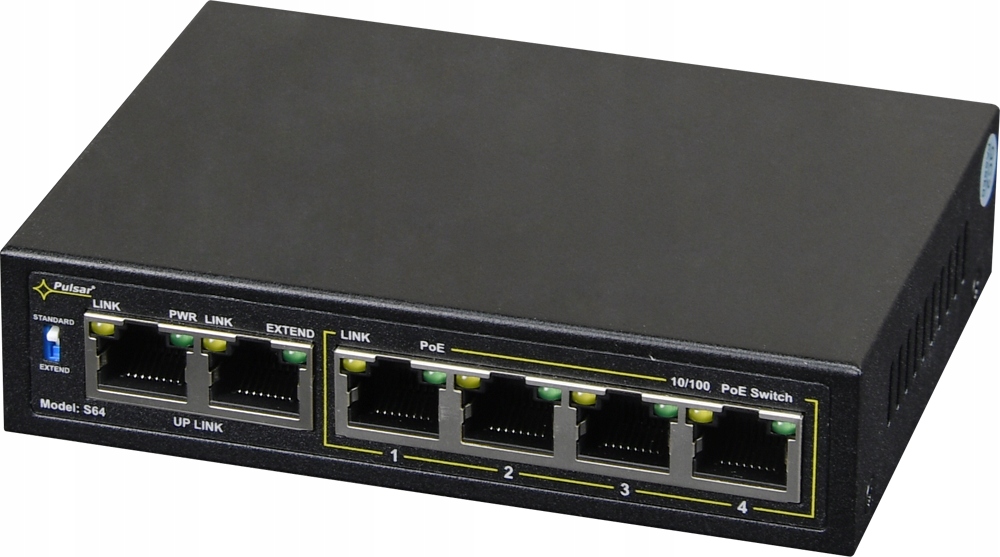 

Switch PoE 6-portowy do 4 kamer Ip S64WP Pulsar