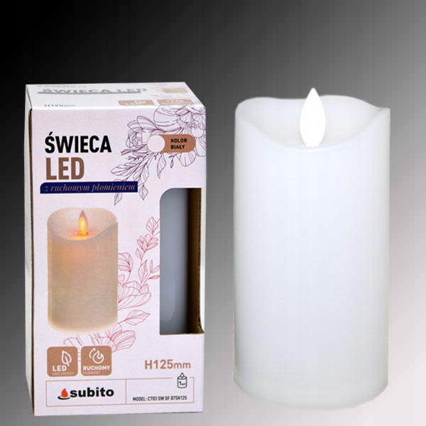 

Świeca Led Ruchomy Płomień Subito dom pomnik H125