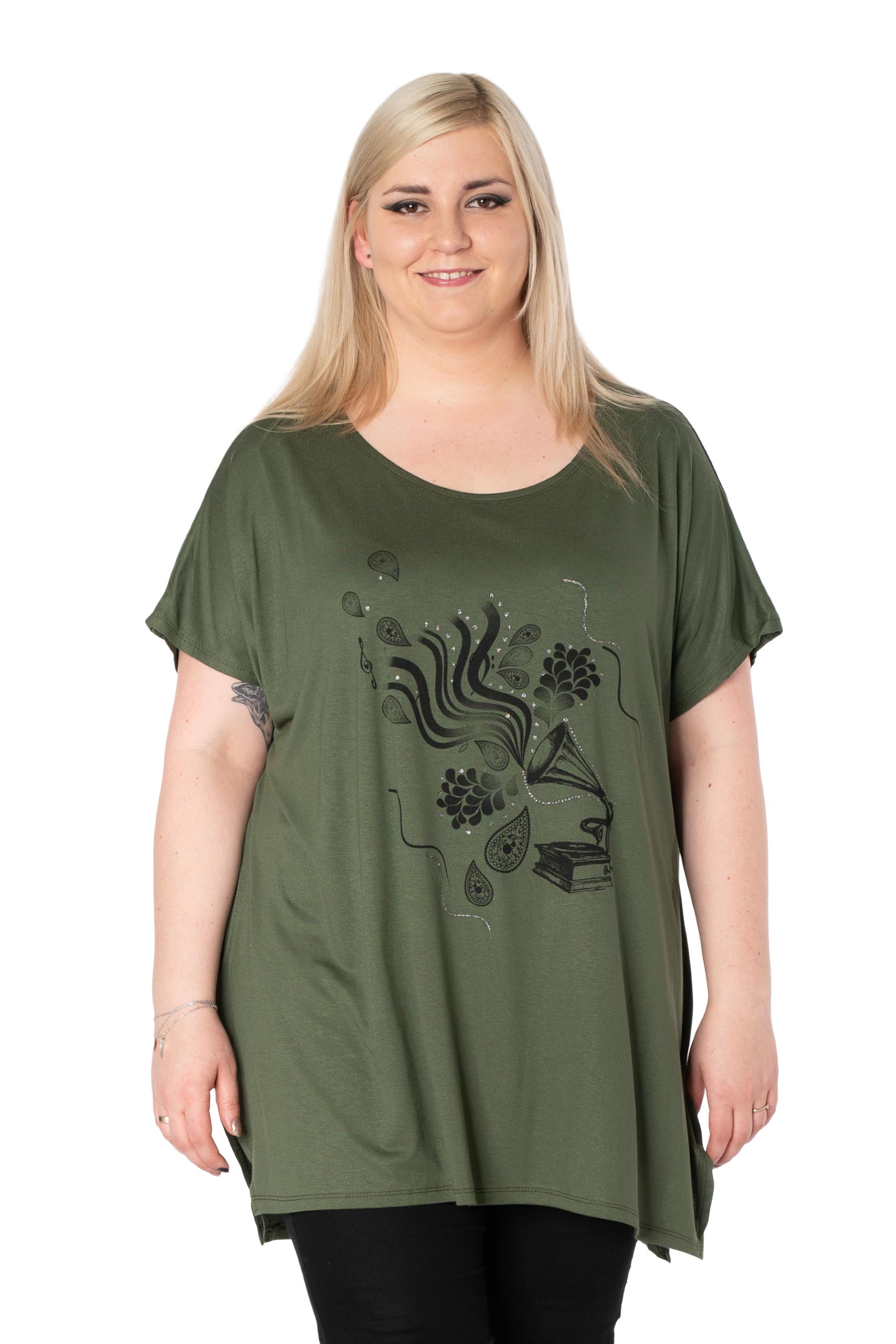 

Duża Długa Bluzka Damska Tunika Oversize 645-07