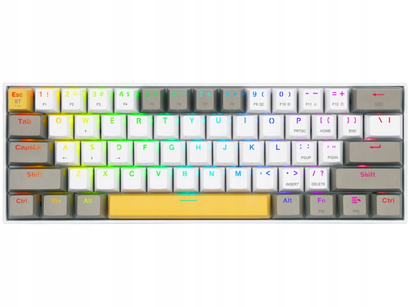 Klawiatura Redragon K530 Draconic Pro Biało-szaro-żółty