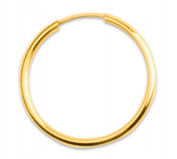 

Piękny Złoty Kolczyk Kółko Koło 333 Ring 22 mm