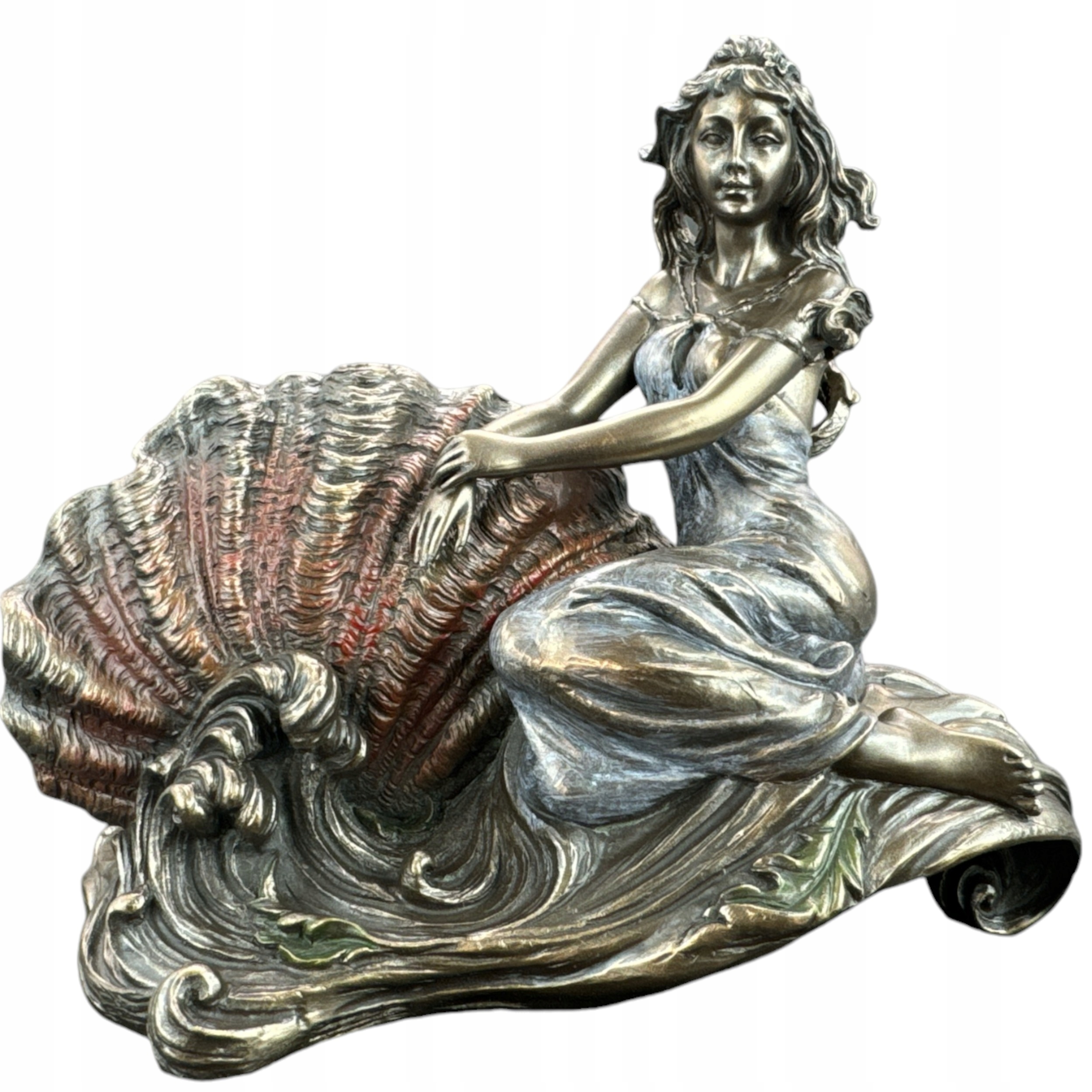 Figurka Socha Soška Ubrousek Žena S Mušlí Veronese (AN10275A4)