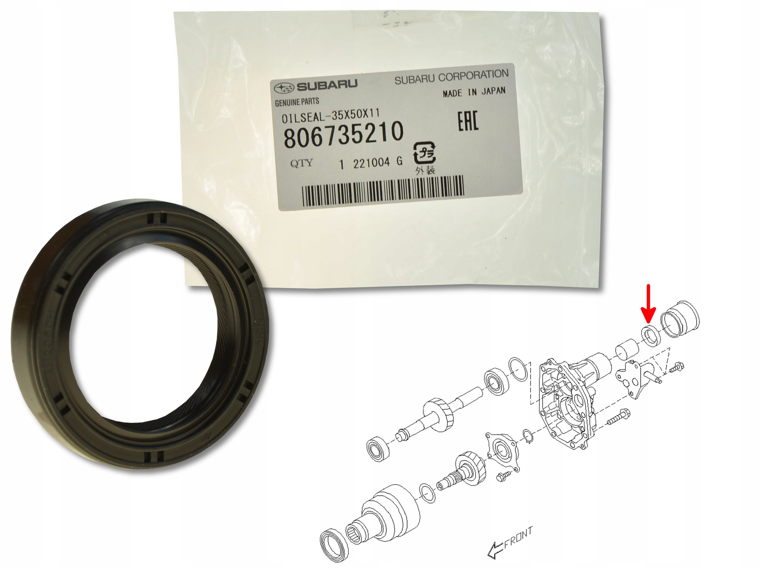 SUBARU IMPREZA III 07- USZCZELNIACZ SKRZYNI BIEGÓW