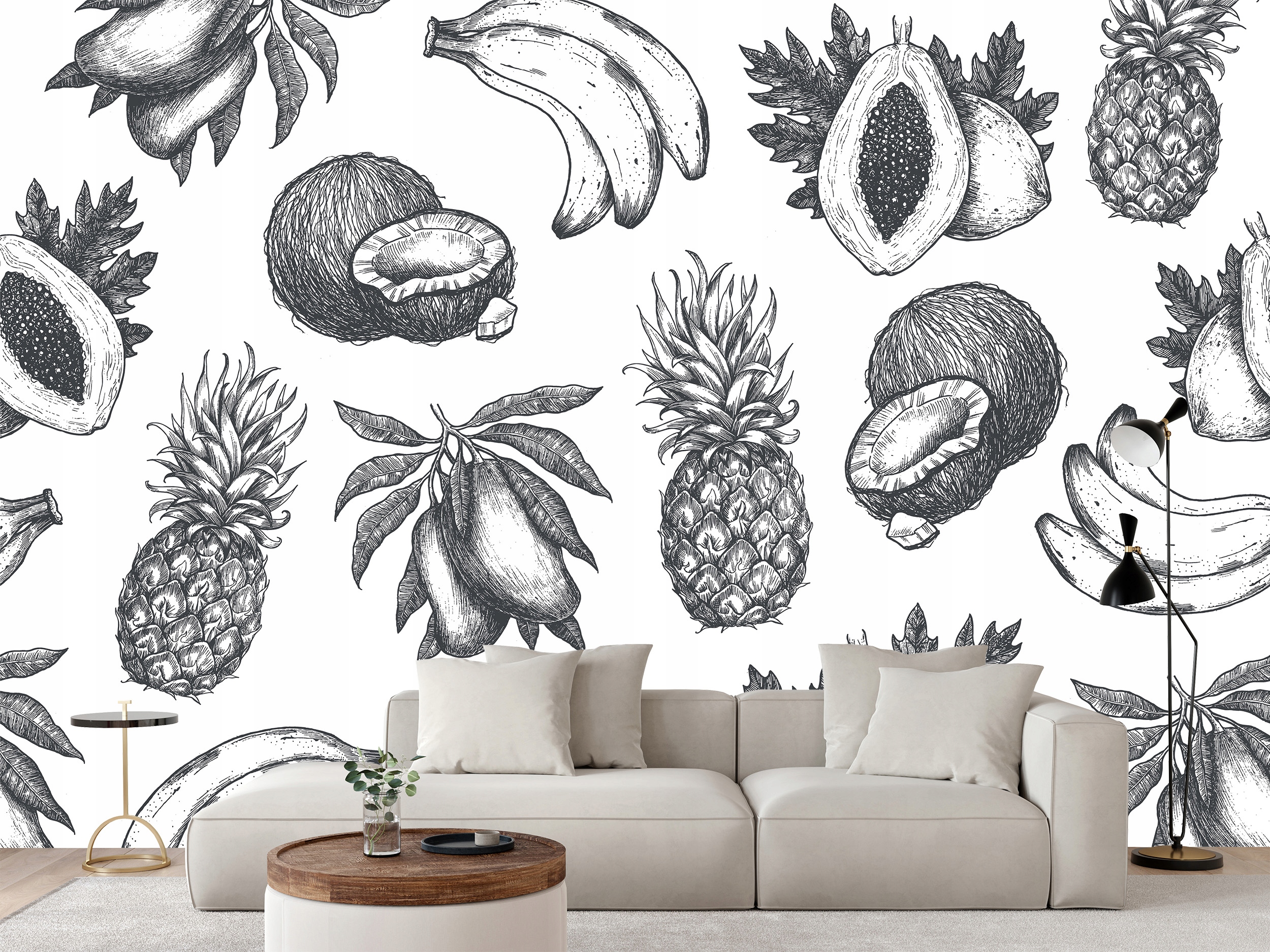 Fototapeta Exotické Tropické Ovoce Ananas Banán -- 180 x 120 cm