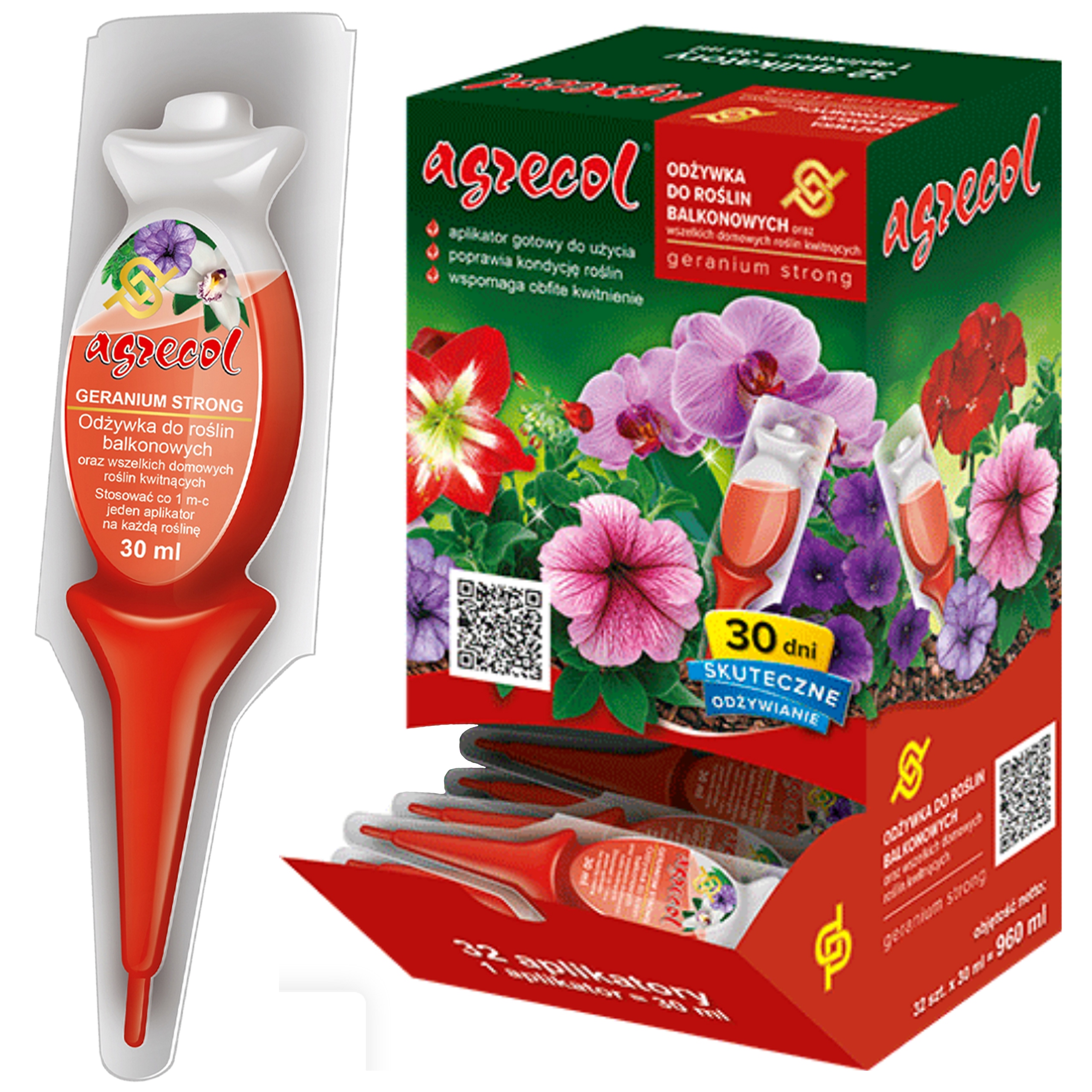 Hnojivo Kondicionér pro kvetoucí balkonové rostliny Strong Agrecol Tekutina 32x30 ml