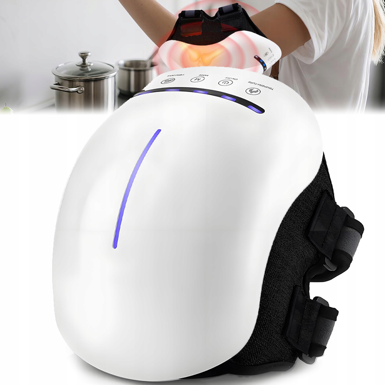 Masażer rehabilitacyjny Orteza Łokieć Kolano Laser Wibracje prądy grzanie