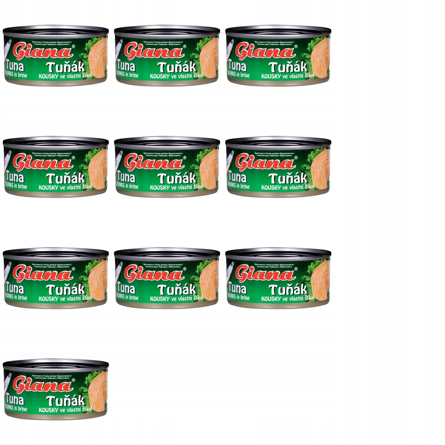 Levně 10 x 170 g Giana tuňák kousky ve vlastní šťávě, velké kousky