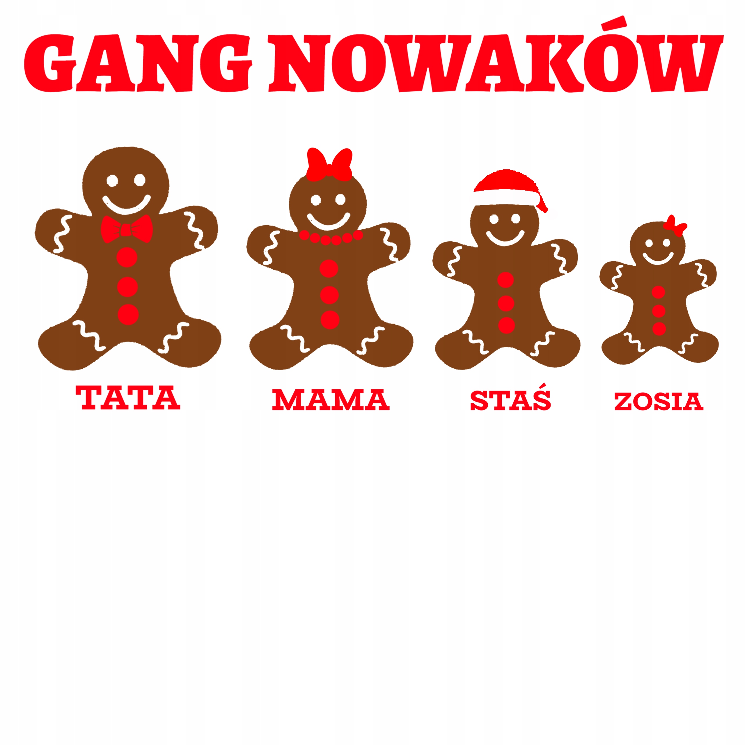 ŚWIĄTECZNE KOSZULKI RODZINA MAMA TATA SYN CÓRKA Materiał dominujący bawełna