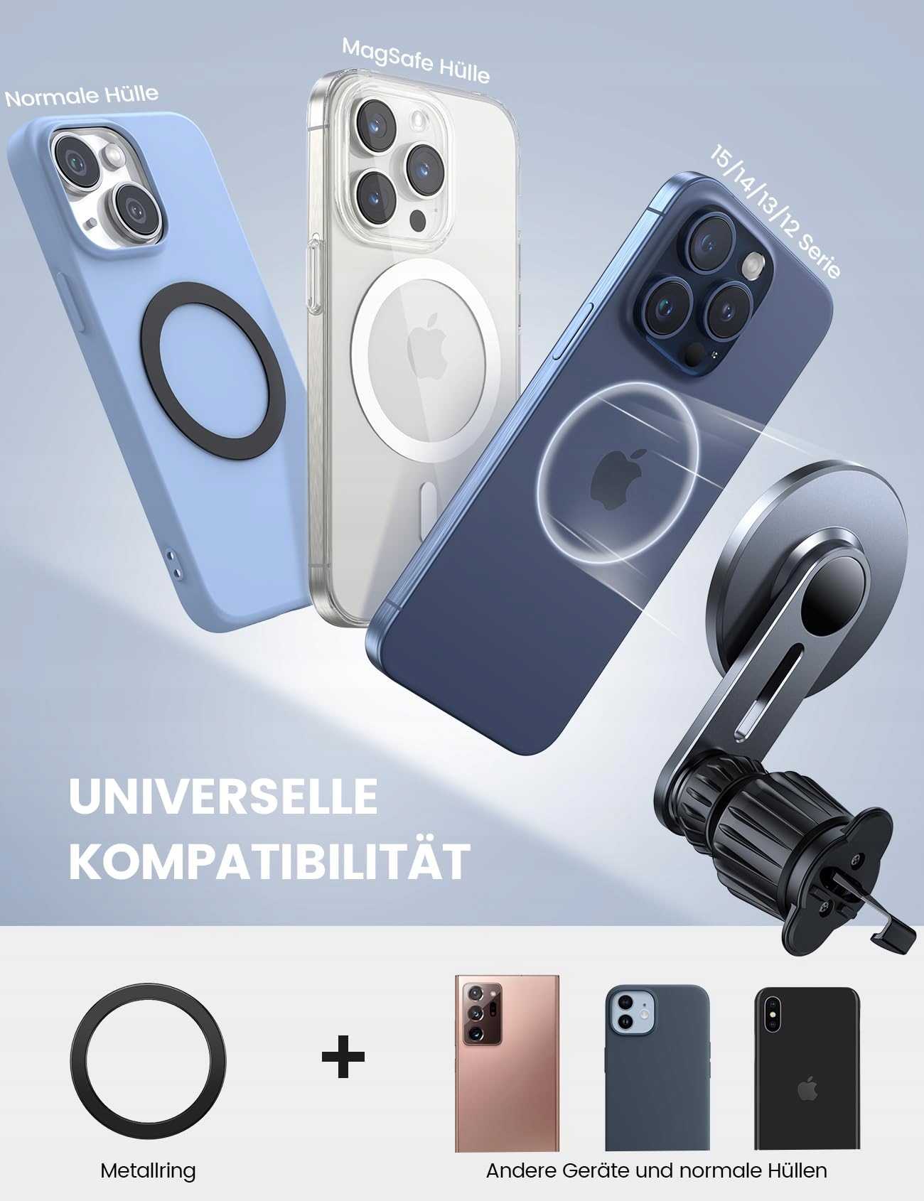 LAMICALL Magnetyczny Uchwyt Samochodowy MagSafe Do iPhone 16 15 14 13 12 — miniatura 3
