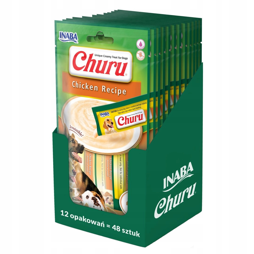 Levně Inaba Dog Churu Chicken Recipe 12x56g Pamlsek Pasta pro psa s kuřecím masem