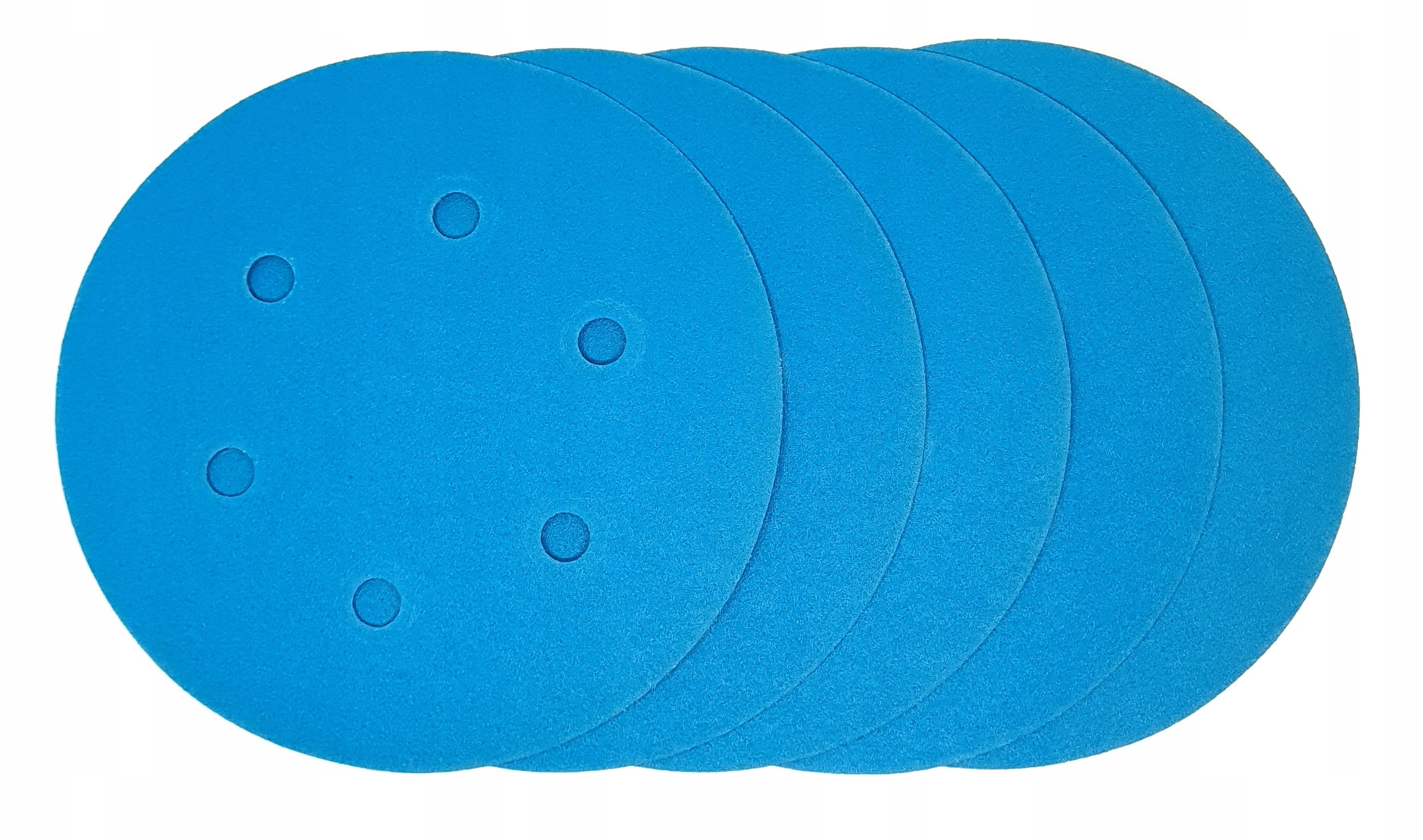 KRĄŻEK ŚCIERNY NA RZEP 150 MM 6 OTWORÓW P80 x5