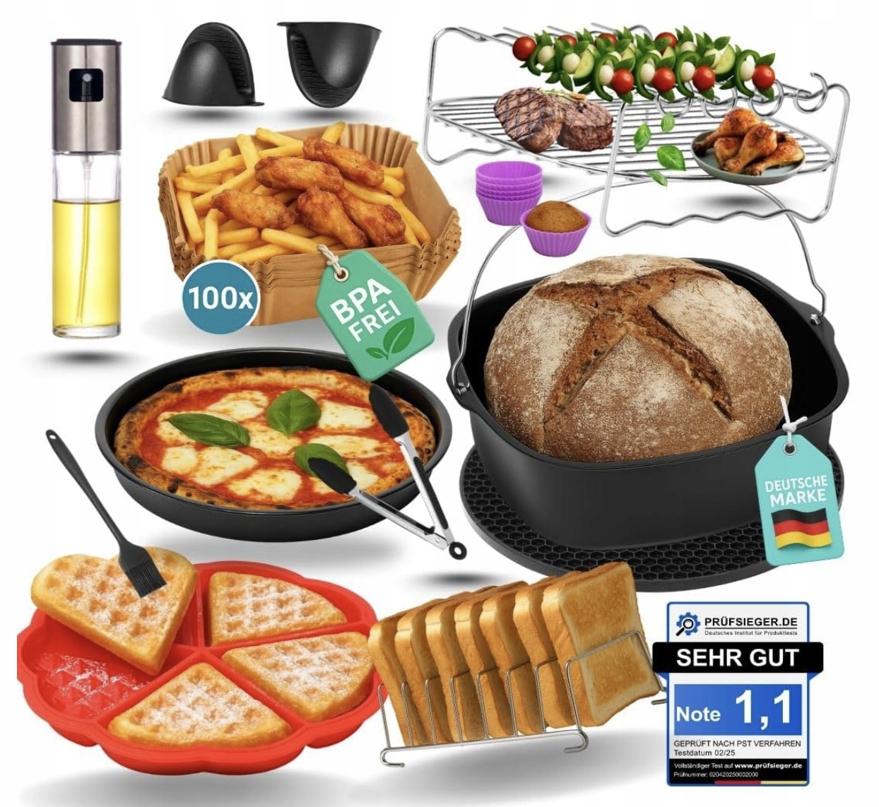 Sada příslušenství FryChef pro fritézu Airfryer XXL, 18 dílů