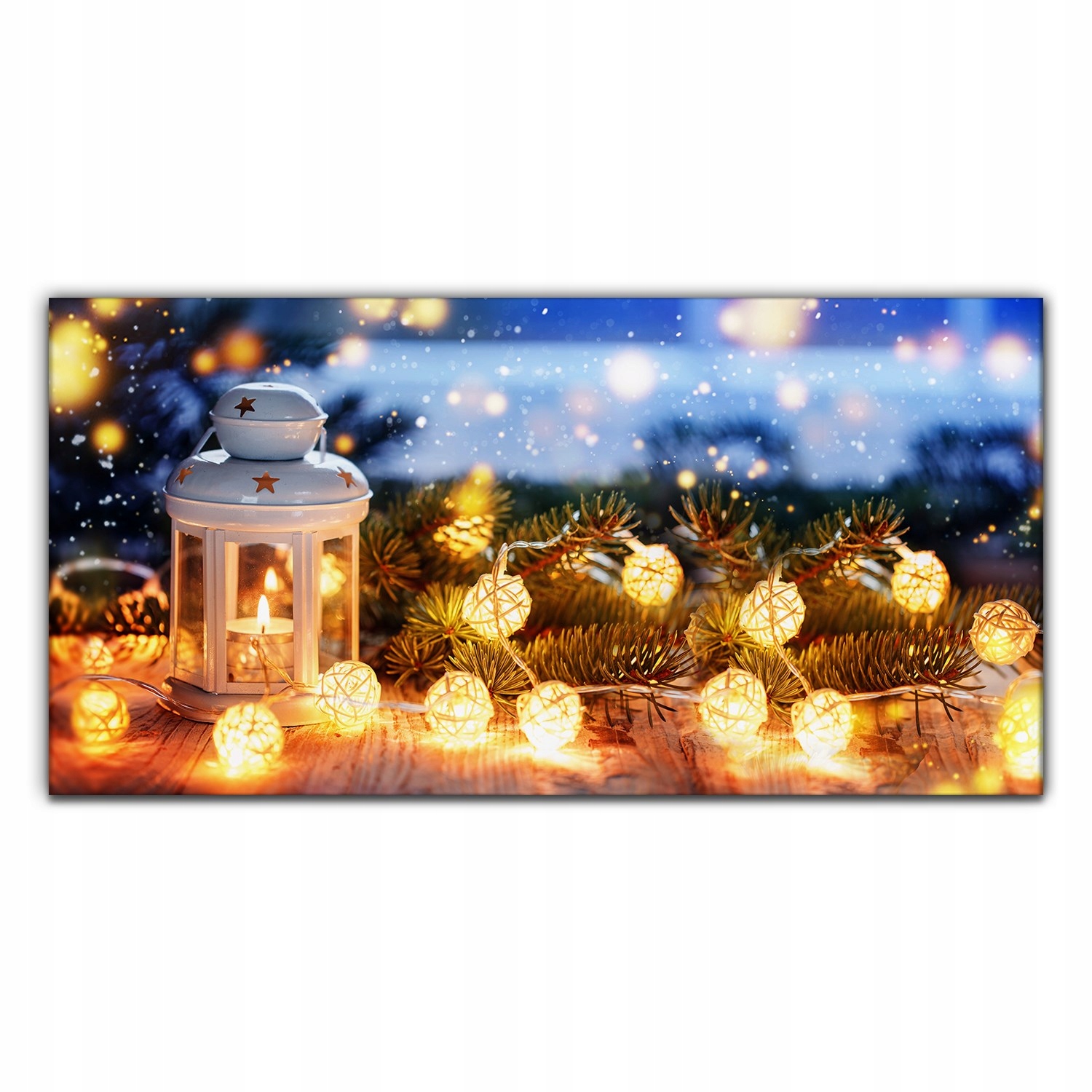 

Obraz na płótnie Bożonarodzeniowe lampiony 140x70