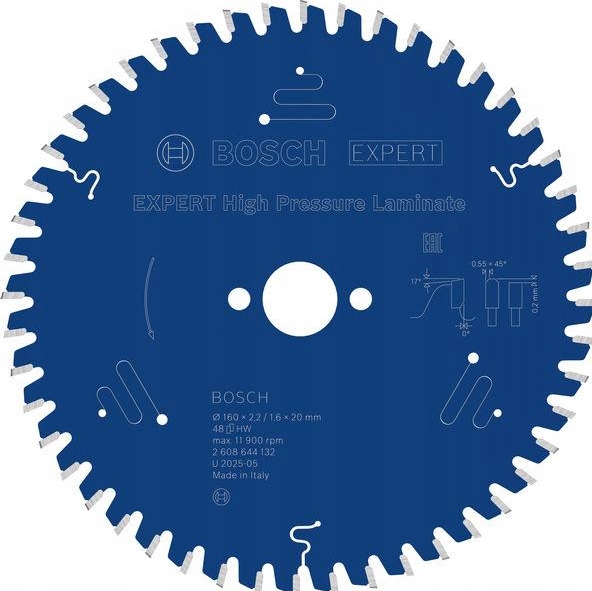 Bosch tarcza Piła 160x20 48z Expert Hp Laminat Hpl