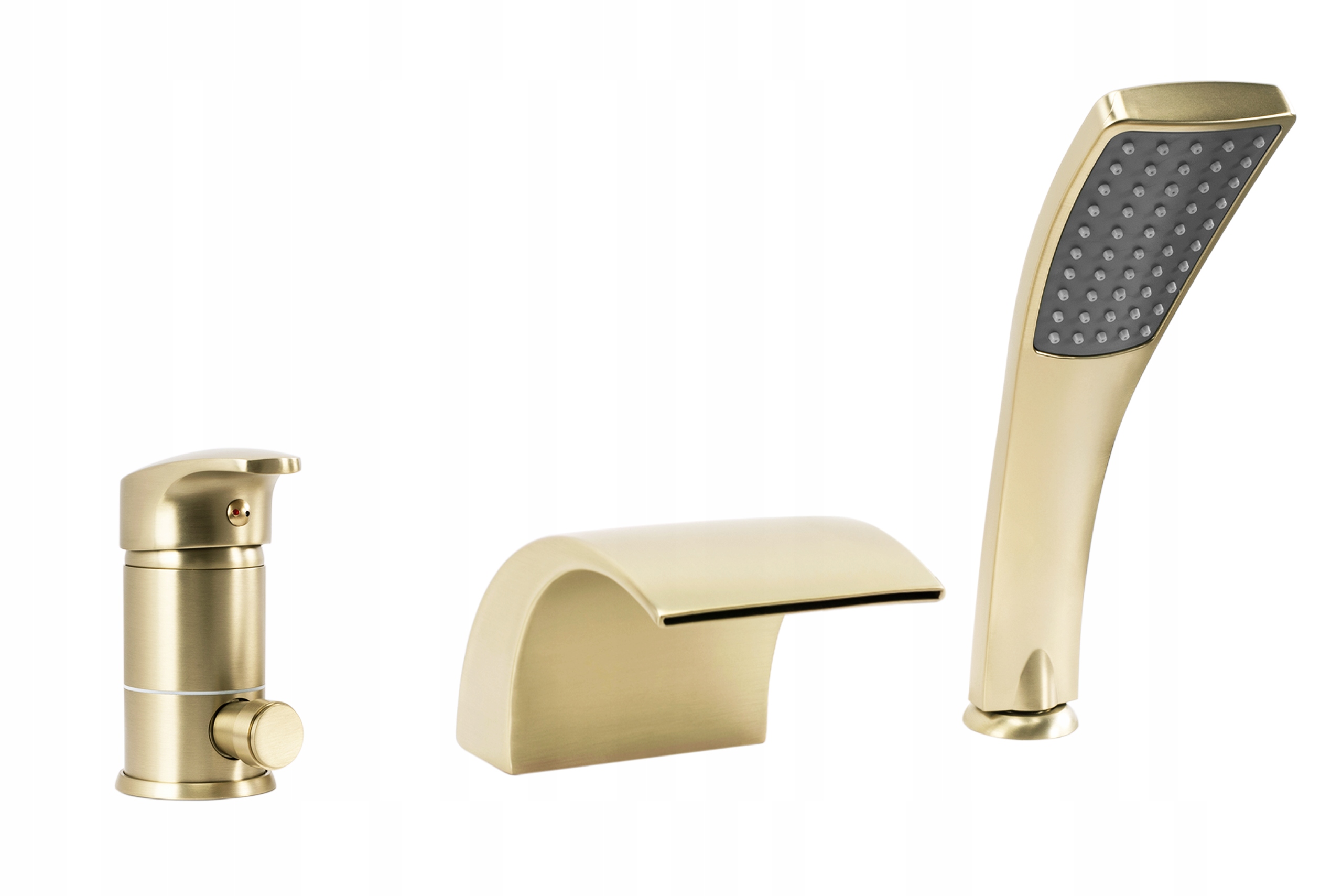 3-otvorová vaňová batéria Rea Riven Zlatá kartáčovaná Navanová doska
