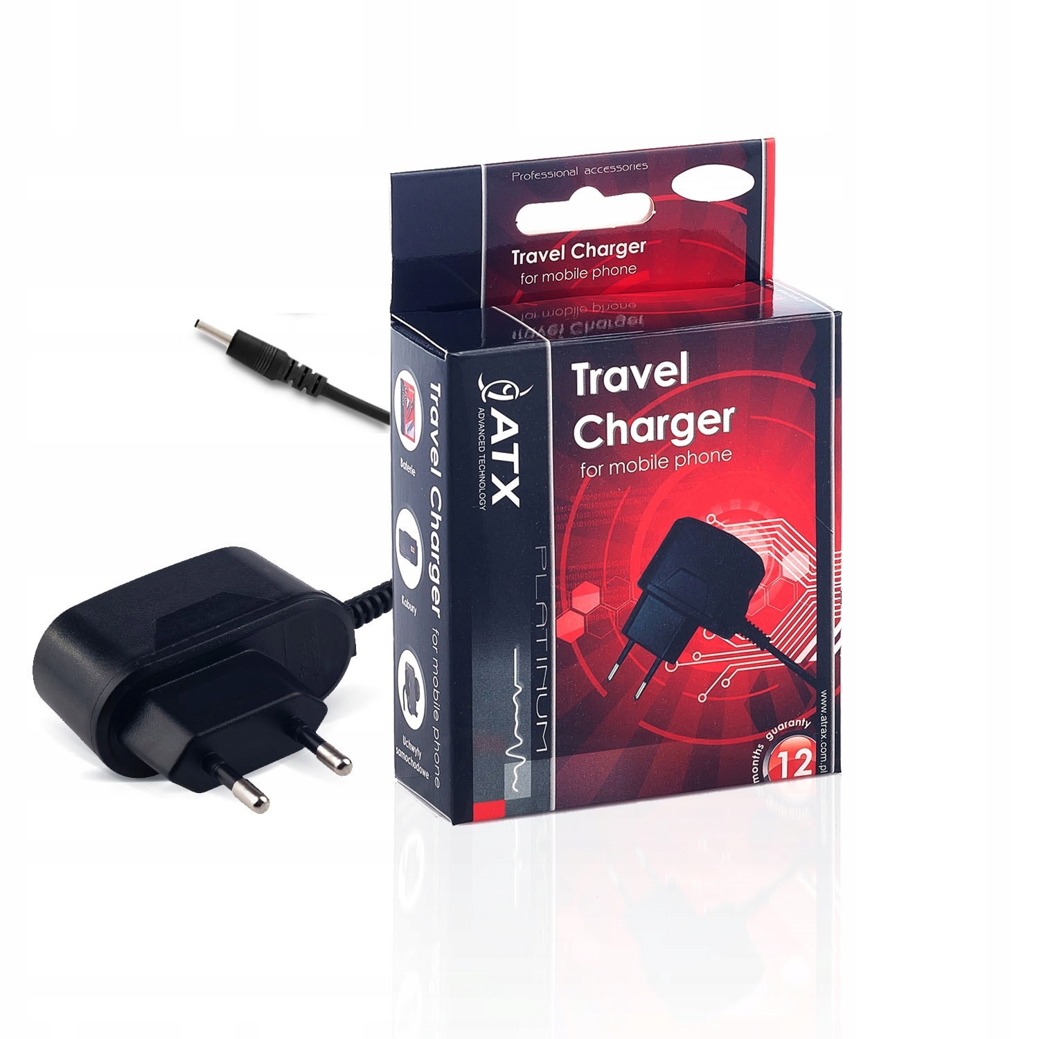 Ładowarka do NOKIA cienki wtyk bolec AC-3E