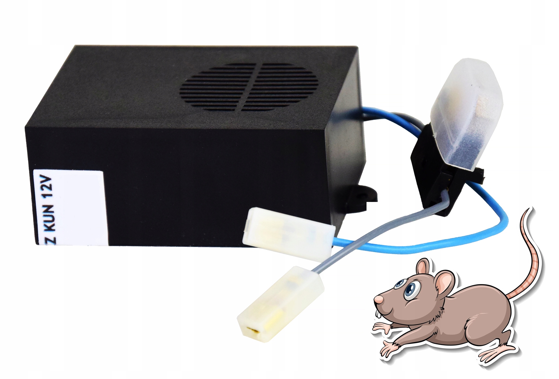 SKUTECZNY ELEKTRONICZNY SAMOCHODOWY ODSTRASZACZ KUN na KUNY GRYZONI MYSZY