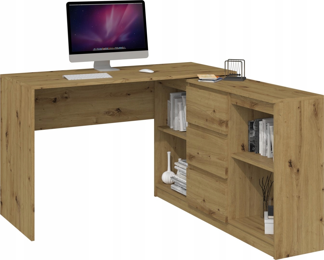 FUNKCJONALNE BIURKO PLUS NA LAPTOP DĄB ARTISAN Kod producenta BIURKO PLUS ARTISAN