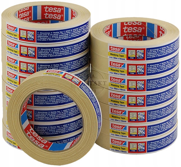 Taśma malarska krepowana maskująca Tesa 19mm 16szt