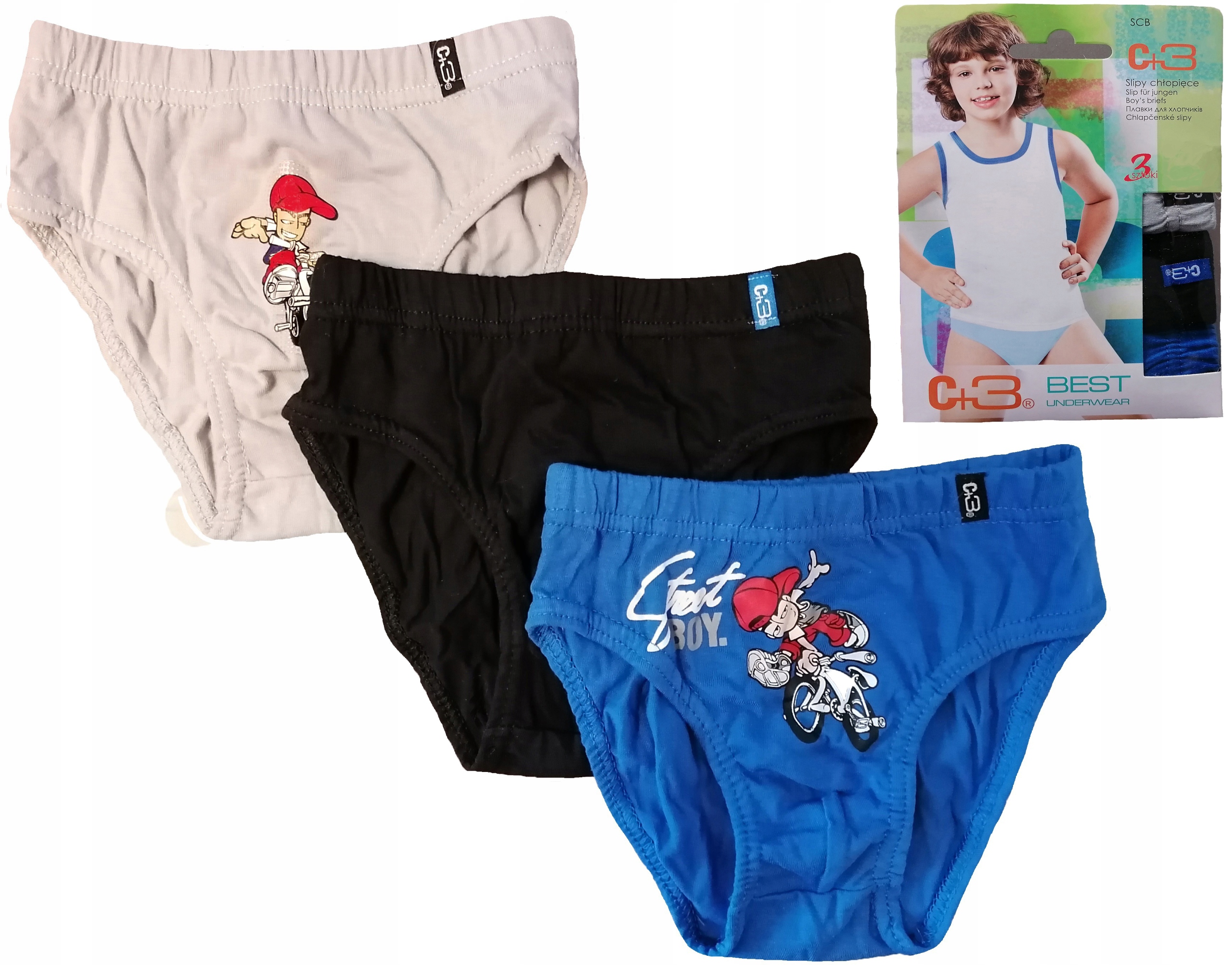 

Majtki Dziecięce Chłopięce 3PAK rozmiar L 122/128