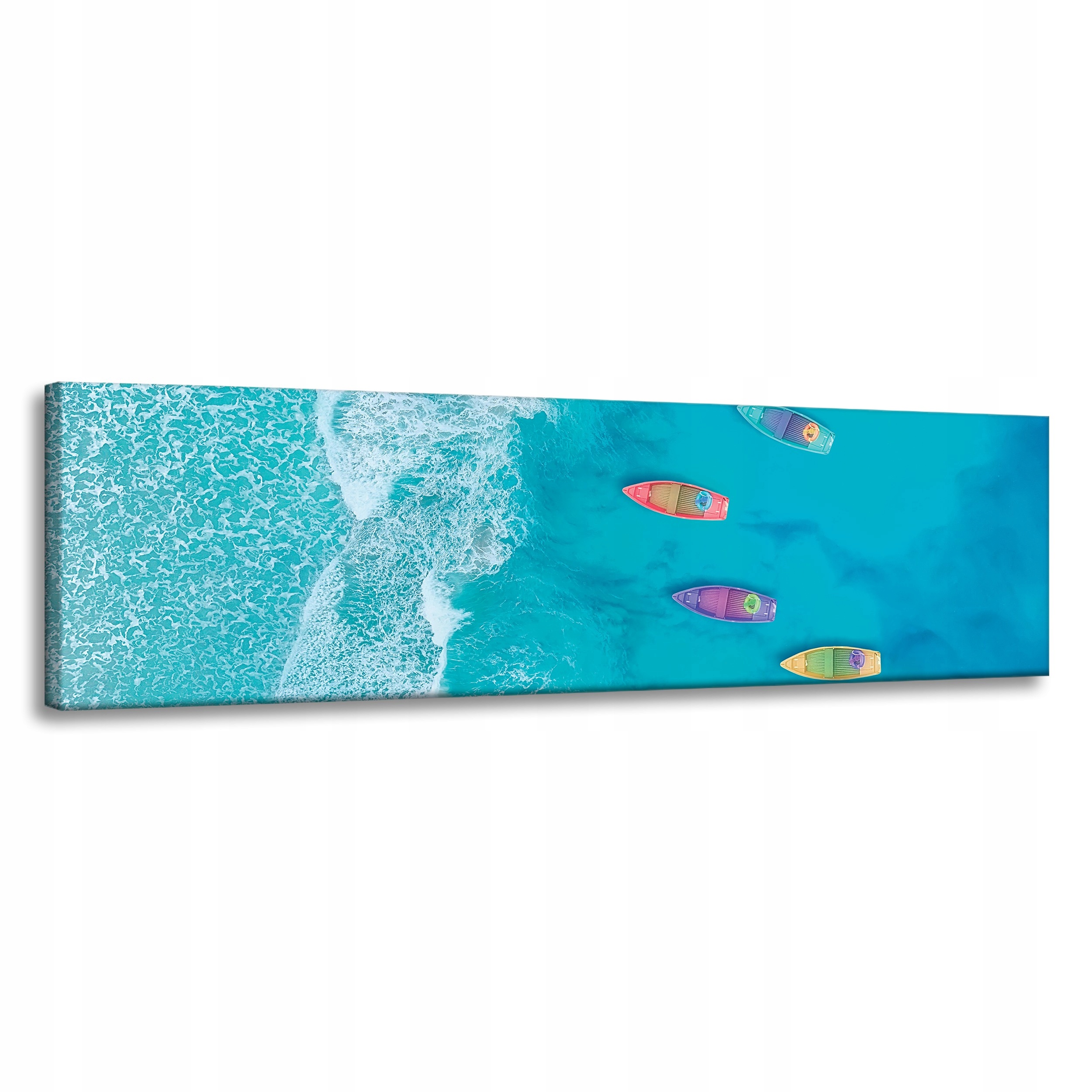 Obraz na plátně Lodě Voda Barvy Vlny 120x40 cm Ideální jako dárek