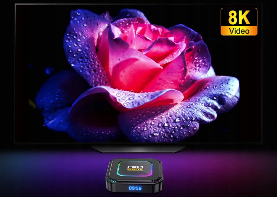 SMART TV BOX 8K 4K ANDROID 13 WIFI6 5GHz BLUETOOTH 5.0 HDR10+ 4/64GB Stan opakowania oryginalne