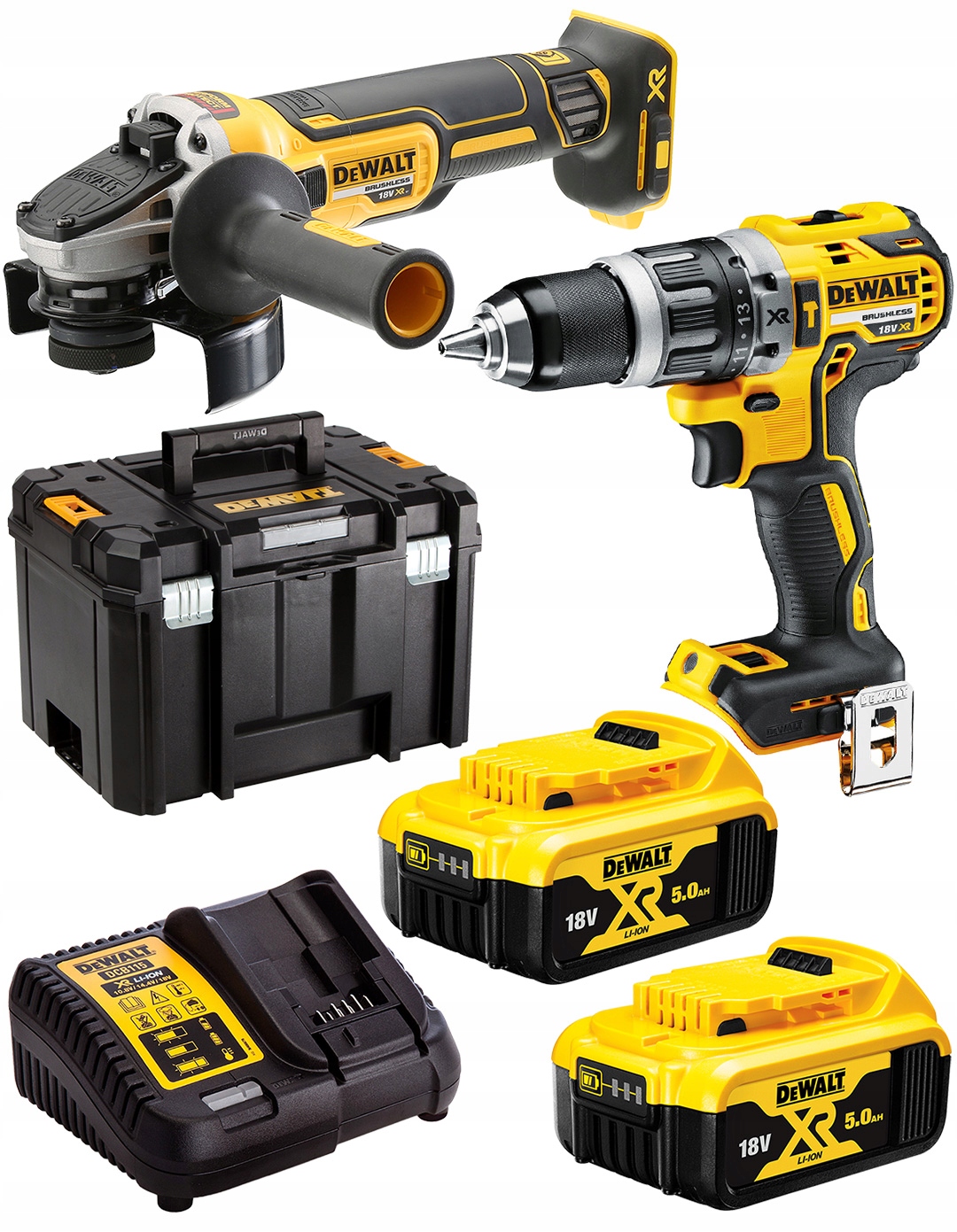 

Zestaw wkrętarka DCD796P2 szlifierka DCG405 DeWalt