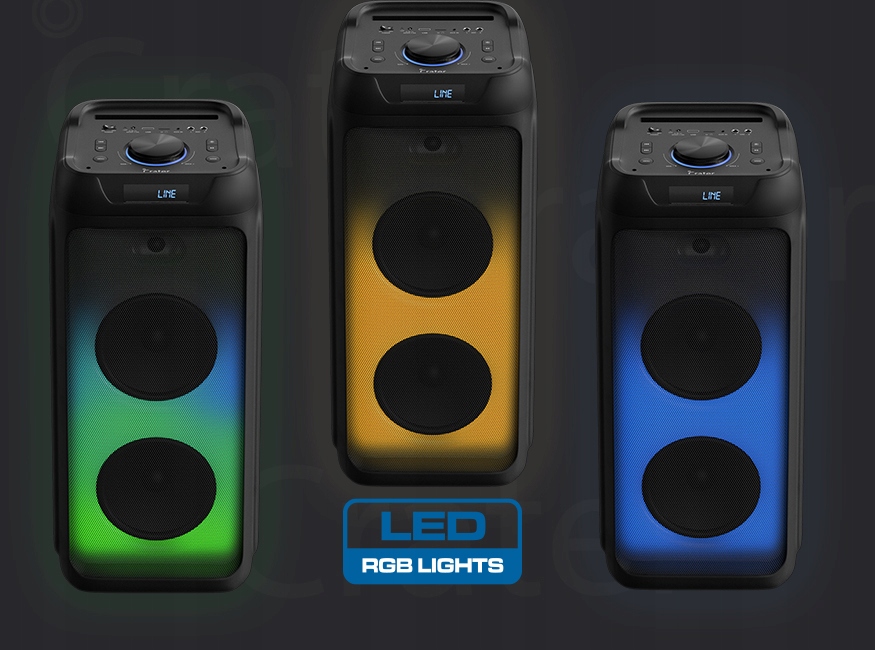 DUŻY GŁOŚNIK PRZENOŚNY CRATEL-L BLUETOOTH 50W Moc 50 W