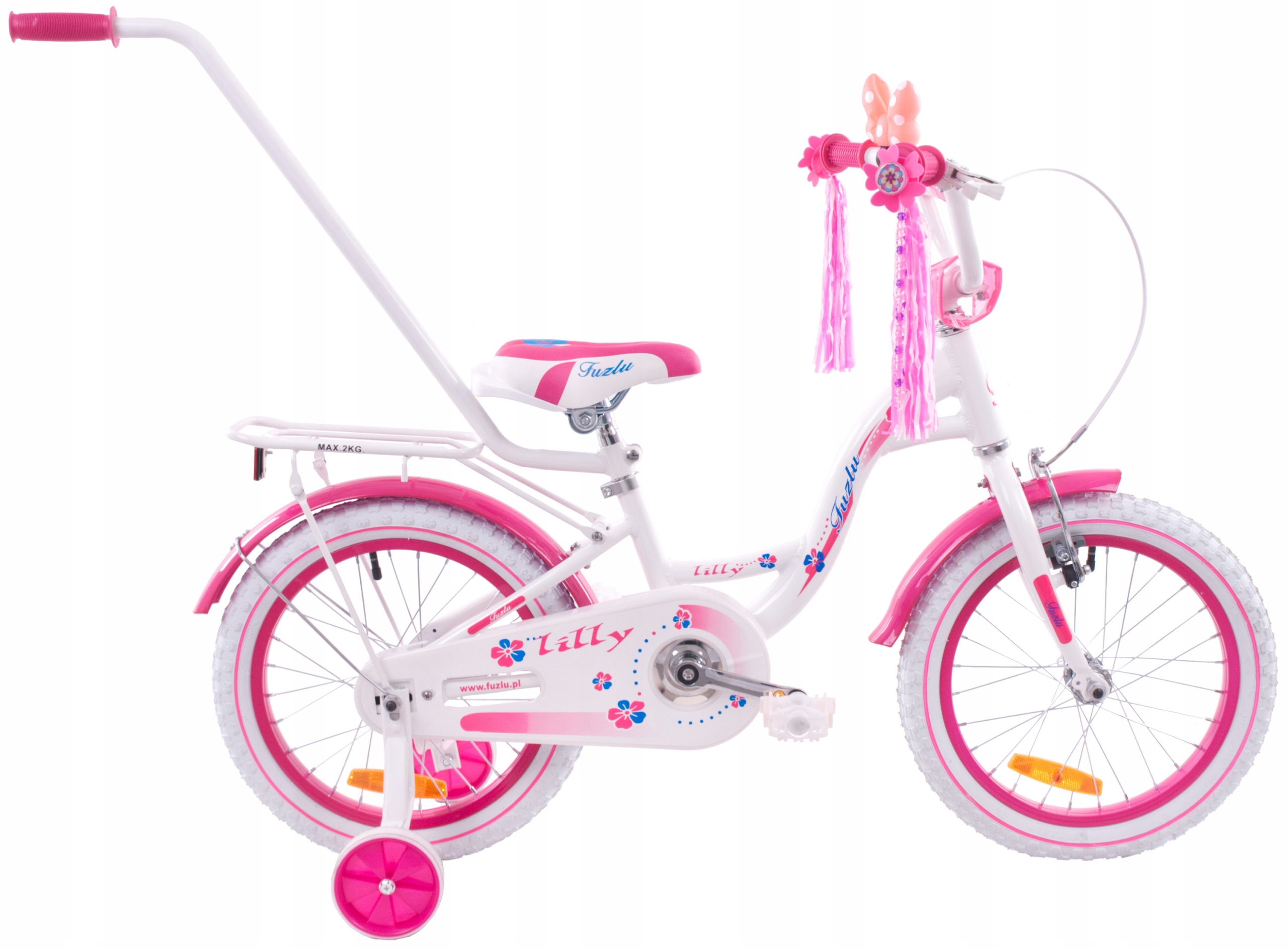Rower 16" Lilly biało- różowy 22-16L102