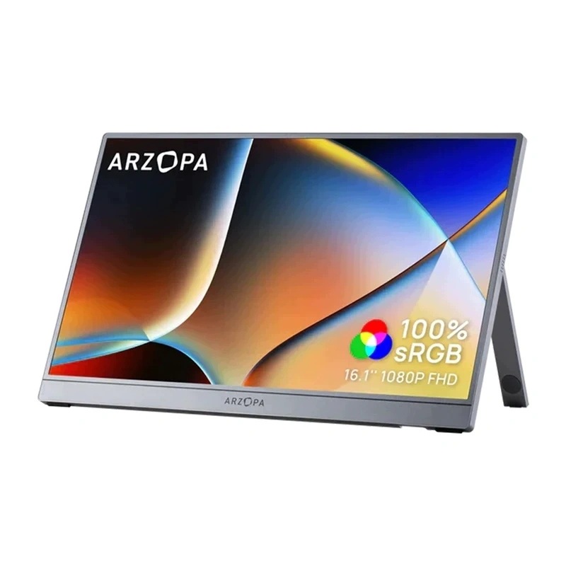 Arzopa Z1C Prenosný monitor pre notebook 16,1" Usb-c Hdmi s reproduktormi, šedý
