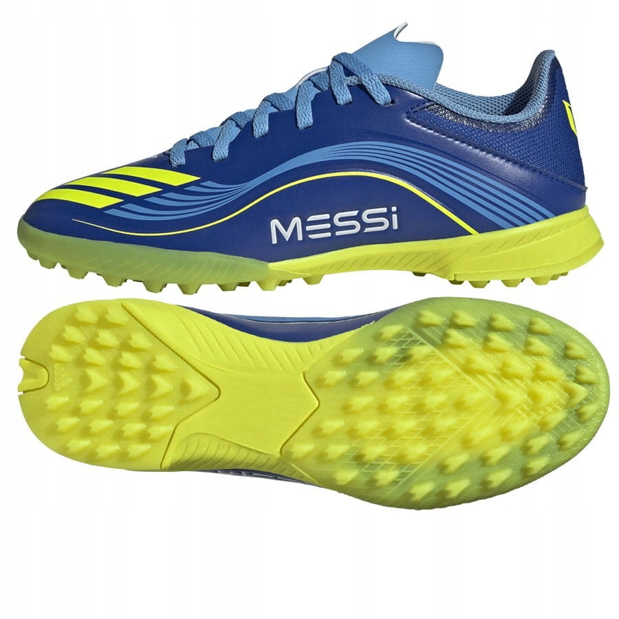 Buty adidas F50 Messi League Jr Tf JR4426 37 1/3, Niebieski