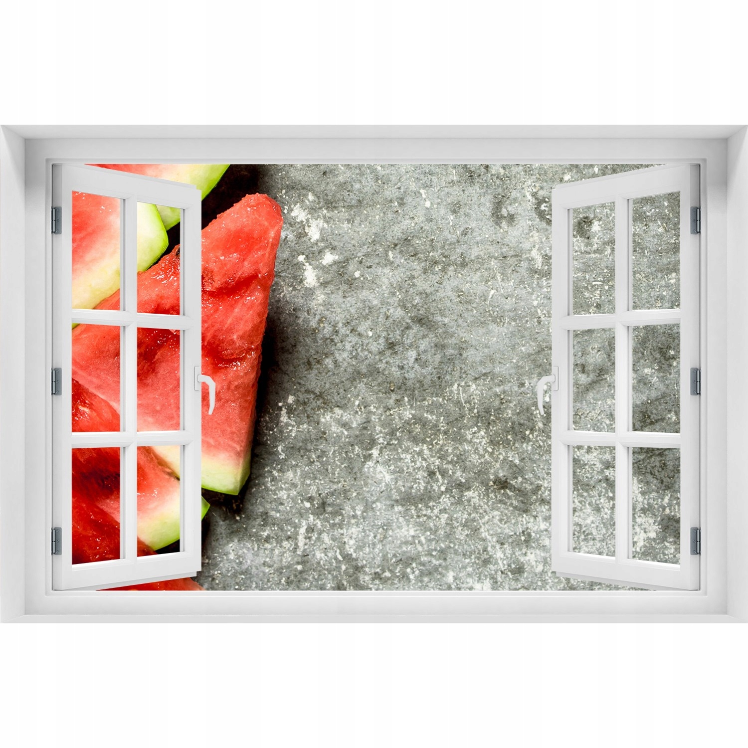 

Naklejka ścienna Okno samoprzylepne Kawałki arbuza