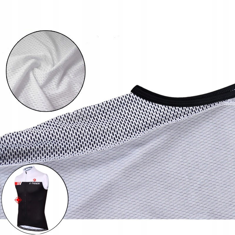 Koszulka Rowerowa Kolarska Męska Bez Rękawów Przewiewna X-Tiger 4XL Kolor wielokolorowy