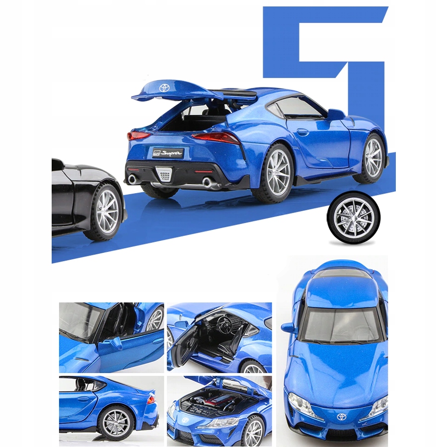 REALDRIVE ECLIPSE ADVAN SUPRA（未開封新品） SAMOCHÓD AUTO ZABAWKA MODEL TOYOTA SUPRA GR 1:32 (5901115837152