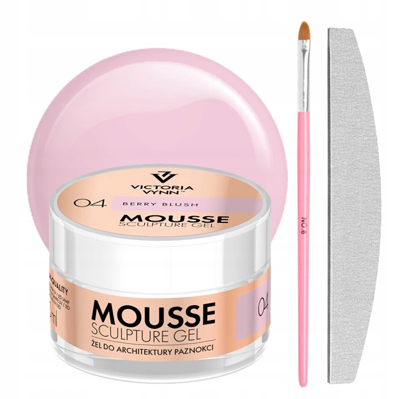Victoria Vynn Mousse Gel 04 Berry Blush Mus 50ml Pędzelek Pilnik Gratis!