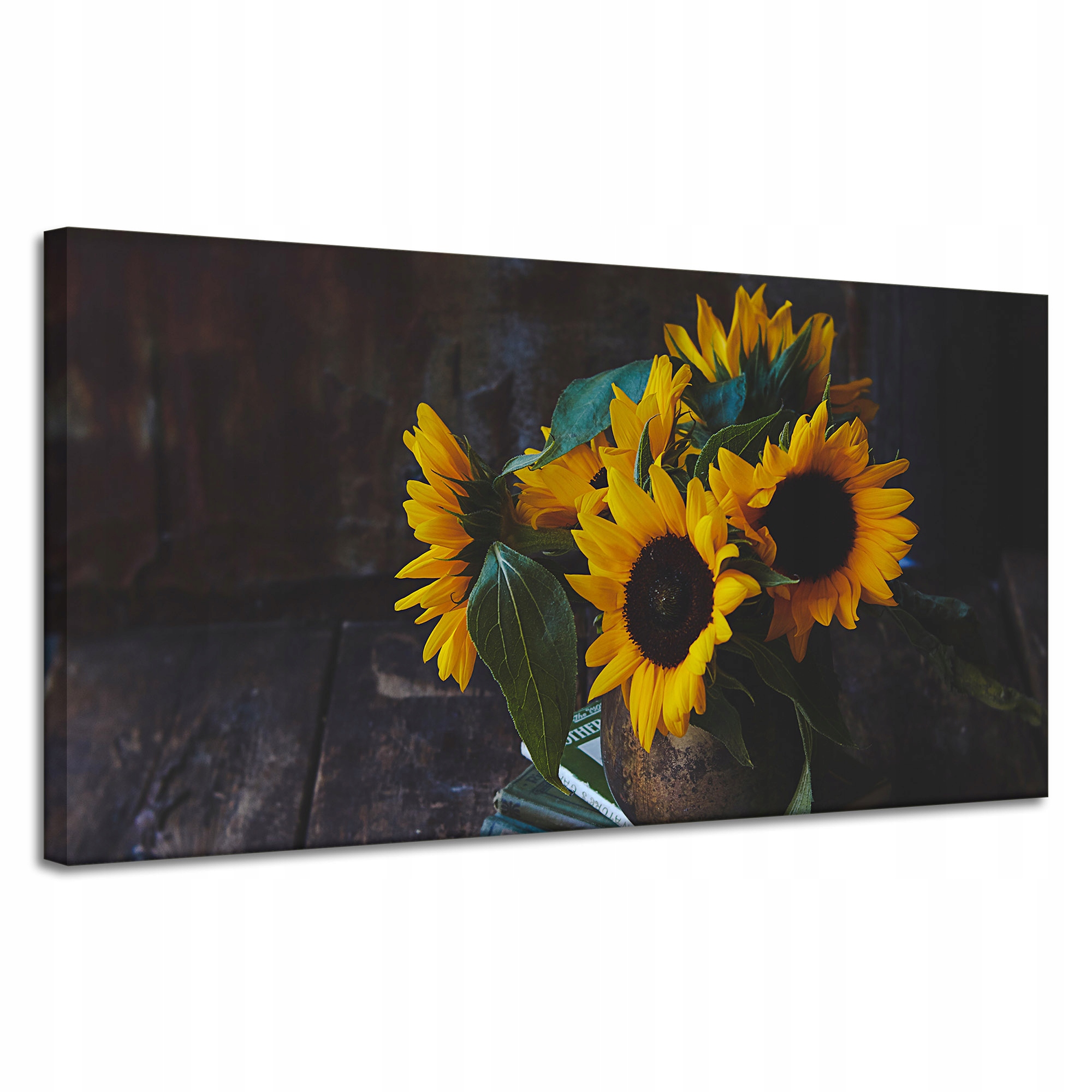 Obraz Canvas Botanika Váza slunečnic 120x60 cm