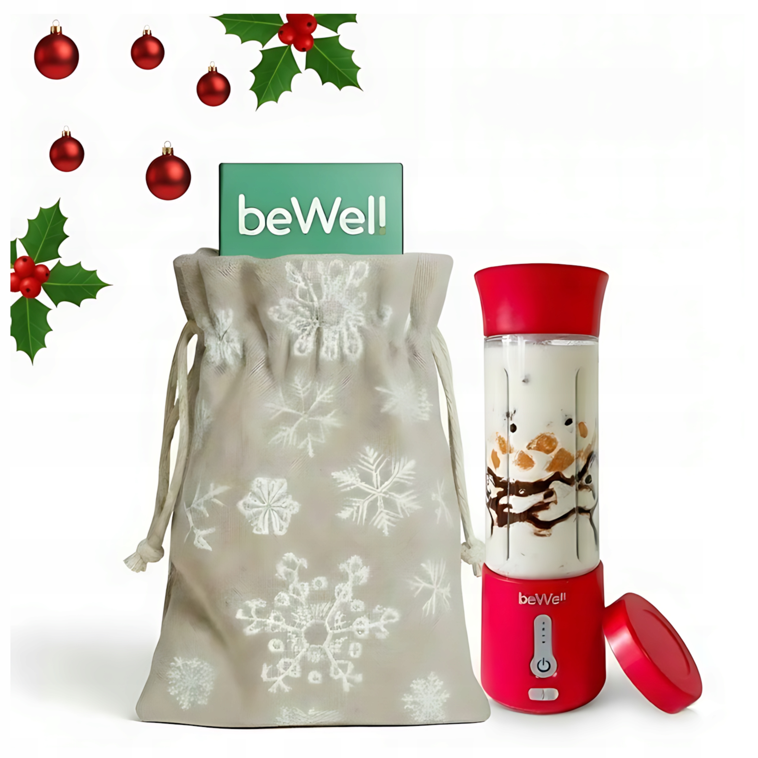 Blender Kielichowy Przenośny Bezprzewodowy beWell na Usb Worek Prezentowy